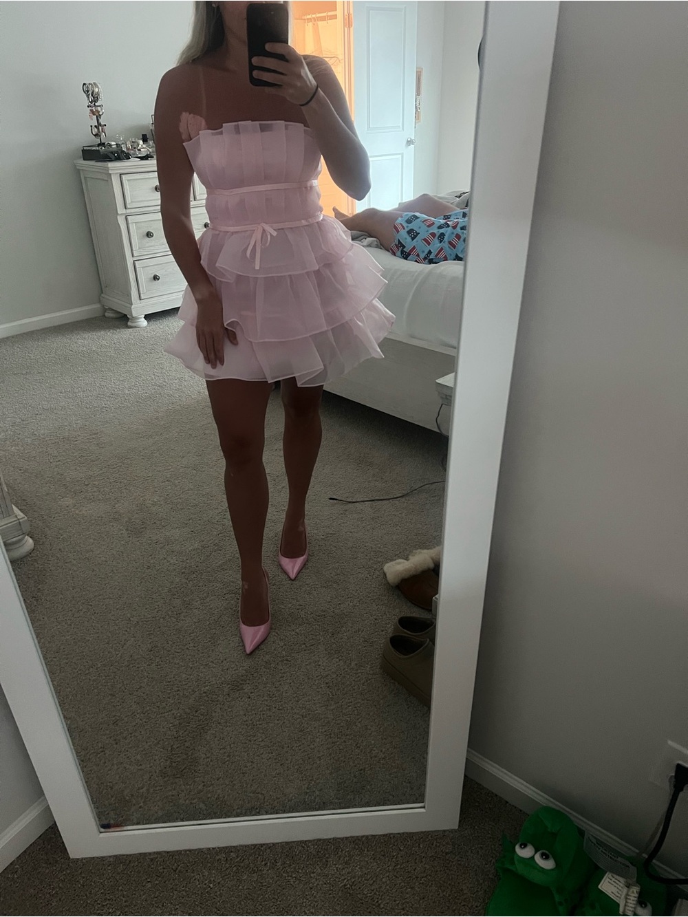 Exquisite Desserts Strapless Mini Dress Pink